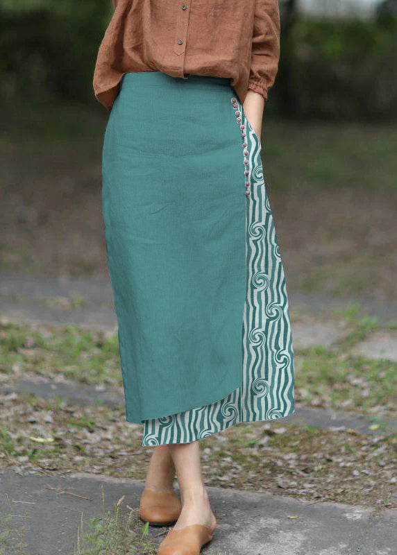 Boutique White Asymmetrical Design Elastic Waist a Line Skirts Spring