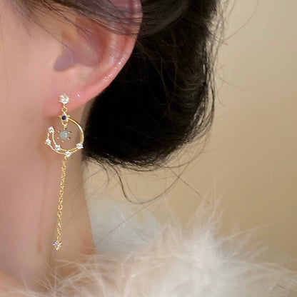 Azure Celestial Drop Earrings