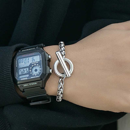 Circle Bar Franco Bracelet