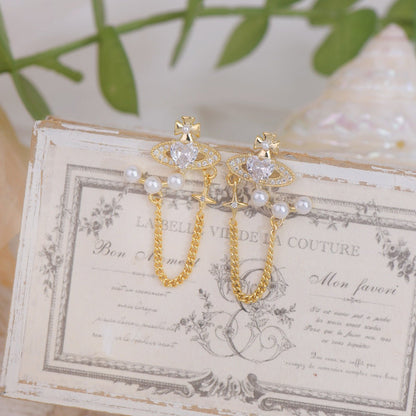 [] Love Saturn Earrings