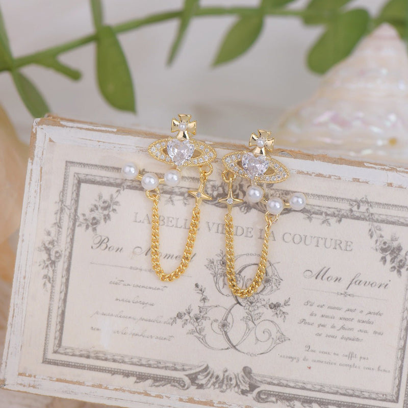 [] Love Saturn Earrings