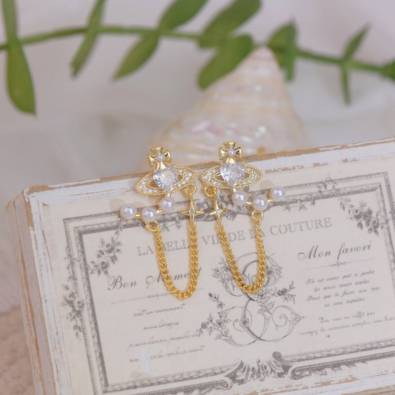[] Love Saturn Earrings