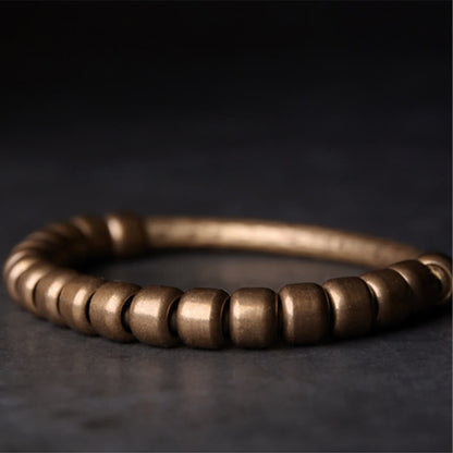 Copper Brass Bead Luck Wealth Spiritual Bracelet
