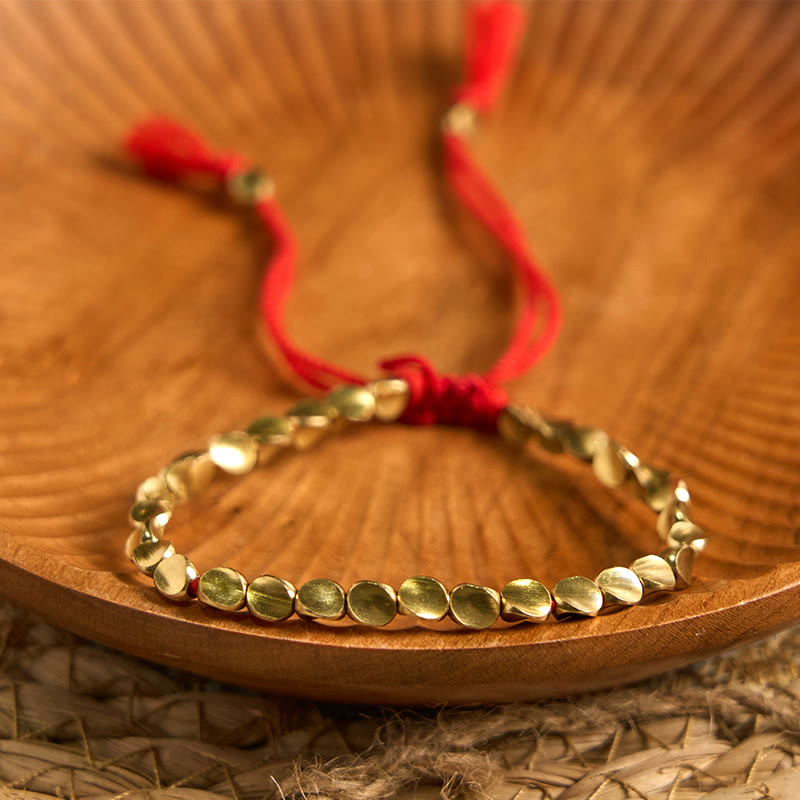 Copper Tibetan Luck Healing Bracelet With Colorful Beads