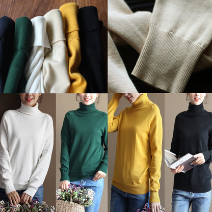Cozy Navy Knit Sweaters Fall Knitted Blouses Boutique Long Sleeve T Shirt Cotton
