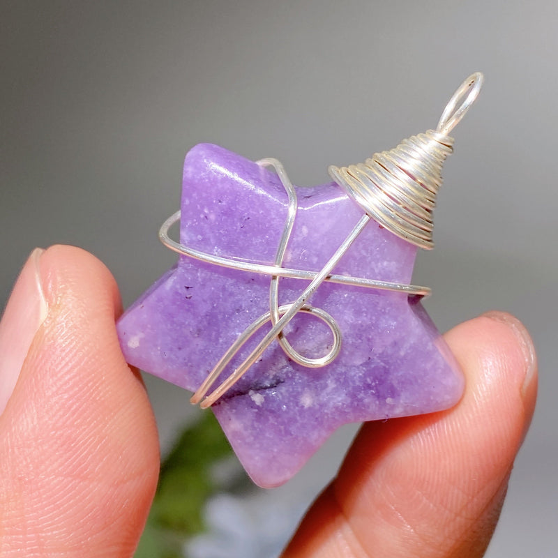 Crystal Star Pendant With Black Cord Necklace