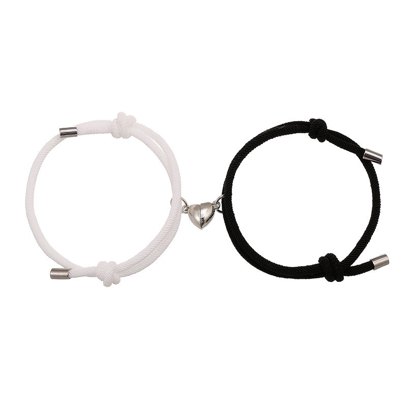 2pcs Love Magnetic Couple String Strength Bracelet
