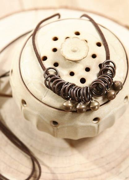 Bronze Alloy Bell Pendant Necklace