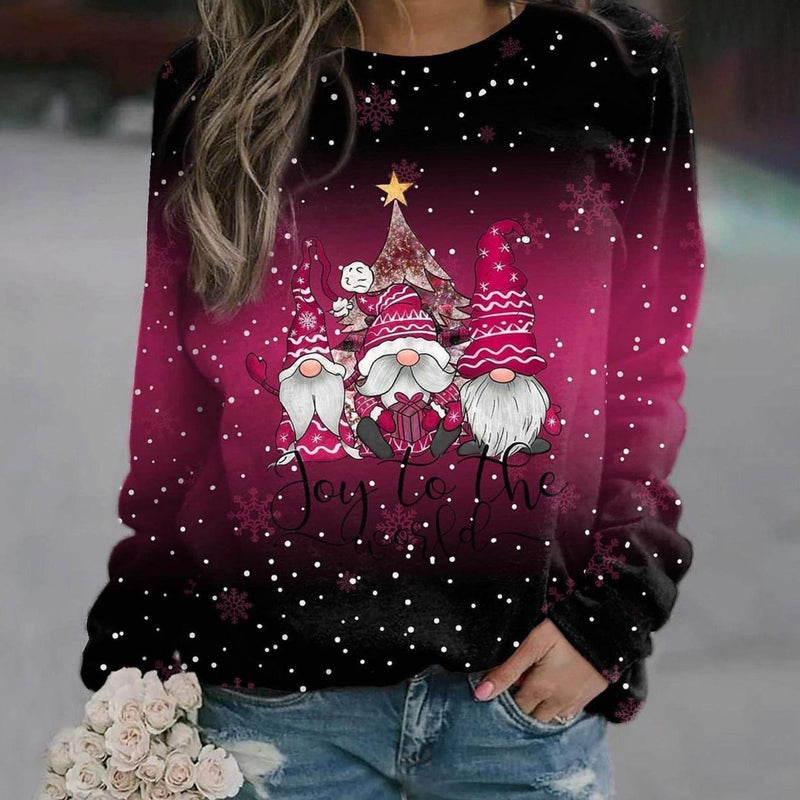 Amelie | Women's Christmas Knit Sweater, Loose Fit, Christmas Motif, Round Neck