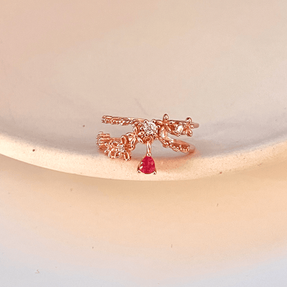 [] Hyacinth Dangly Flower Ring