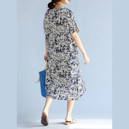 Dark Blueprints Midi Chiffon Dresses Clothing Side Open V Neck Midi Dress