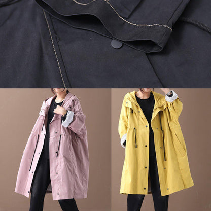Diy Black Fine Clothes Wardrobes Hooded Drawstring Pockets Outwears