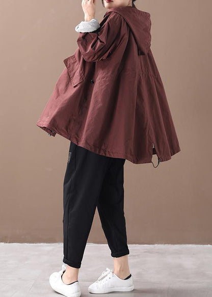 Diy Hooded Baggy Fine Clothes for Burgundy Winter Jackets