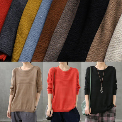 Diy O Neck Linen Fall Tops Cotton Beige Top