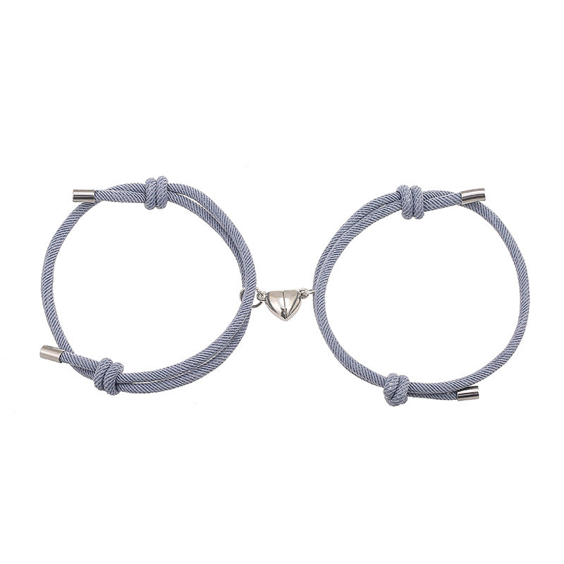 2pcs Love Magnetic Couple String Strength Bracelet