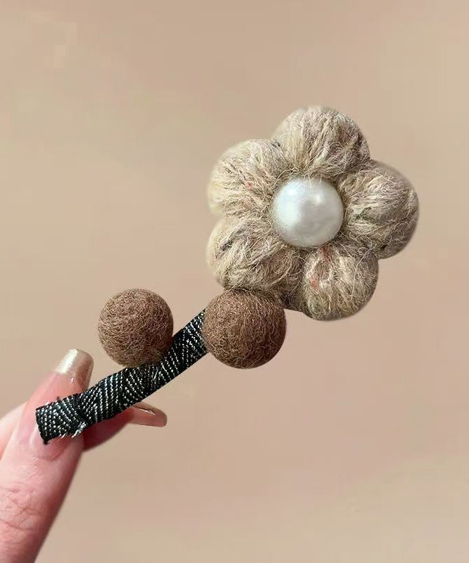 Handmade Resin Fuzzy Fur Fluffy Hairpin