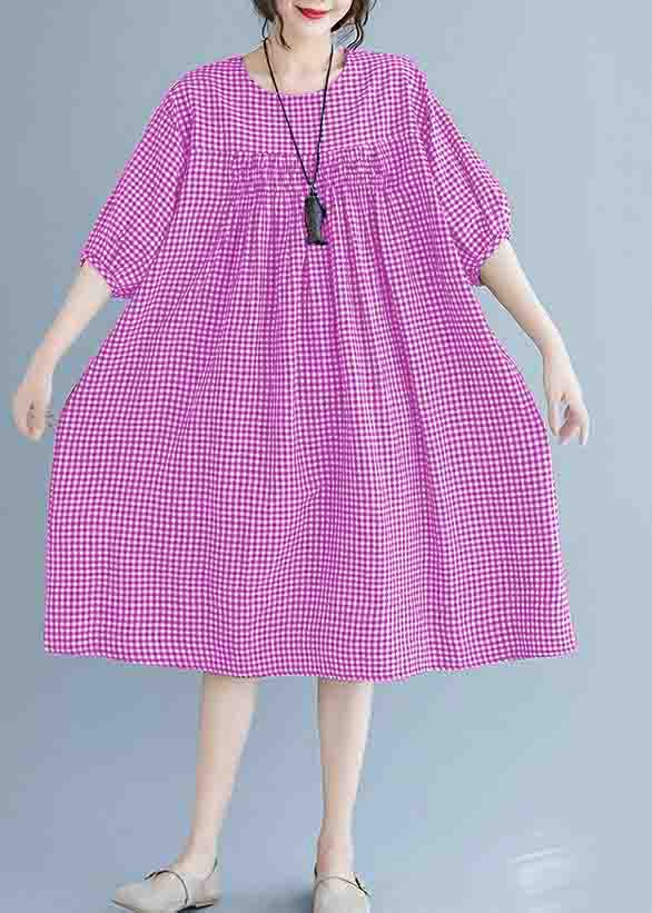 French O Neck Lantern Sleeve Clothes for Pattern Blue Dresses Summer