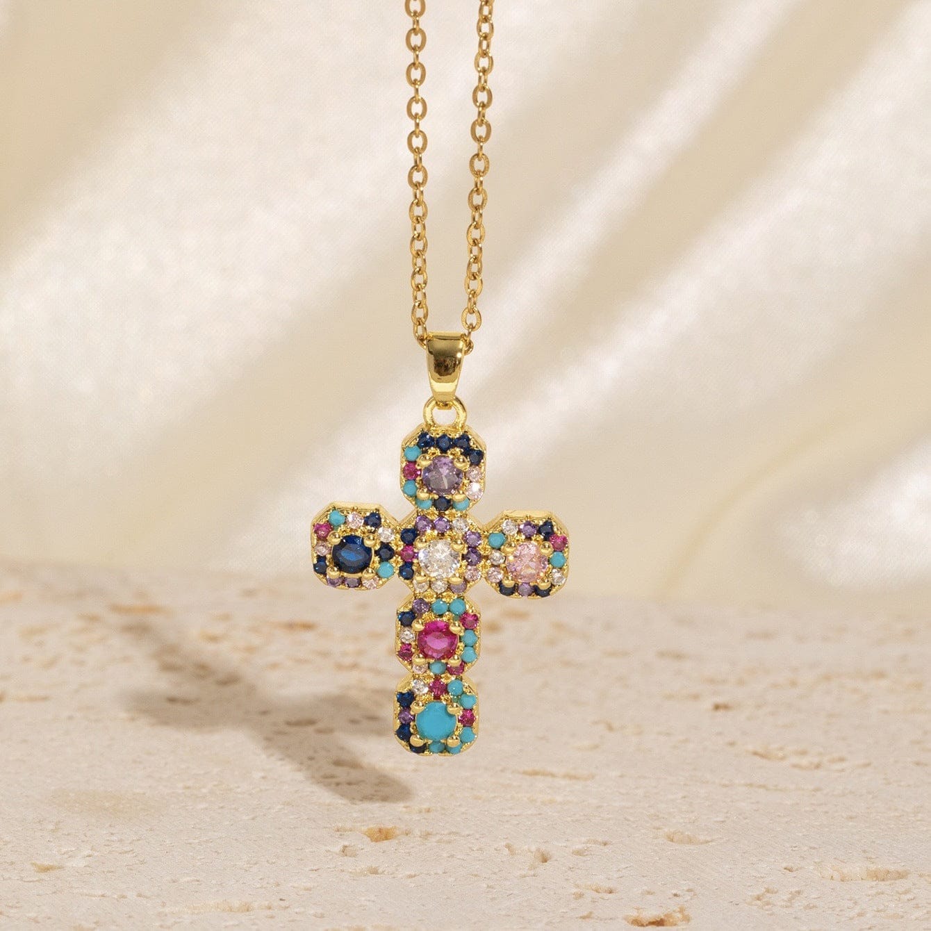 Zircon Crosses Designer Necklaces