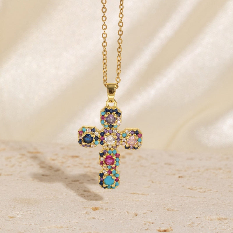 Zircon Crosses Designer Necklaces