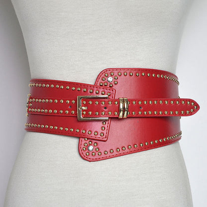 Punk Rivets Patchwork Metal Accessories Decoration Belts