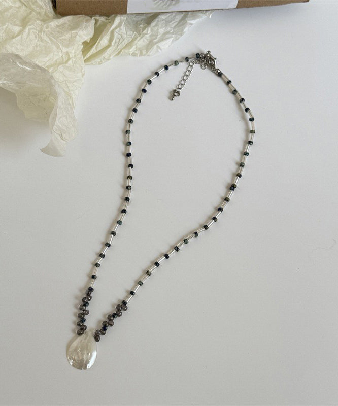 Stainless Steel Shell Beading Pendant Necklace