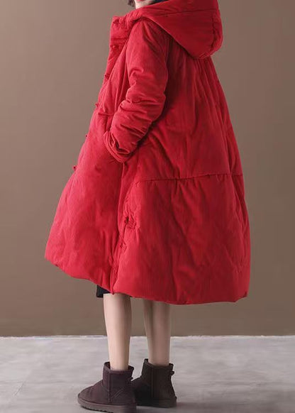 Warm Red Winter Outwear Clothing Snow Jackets Winter Hooded Coats