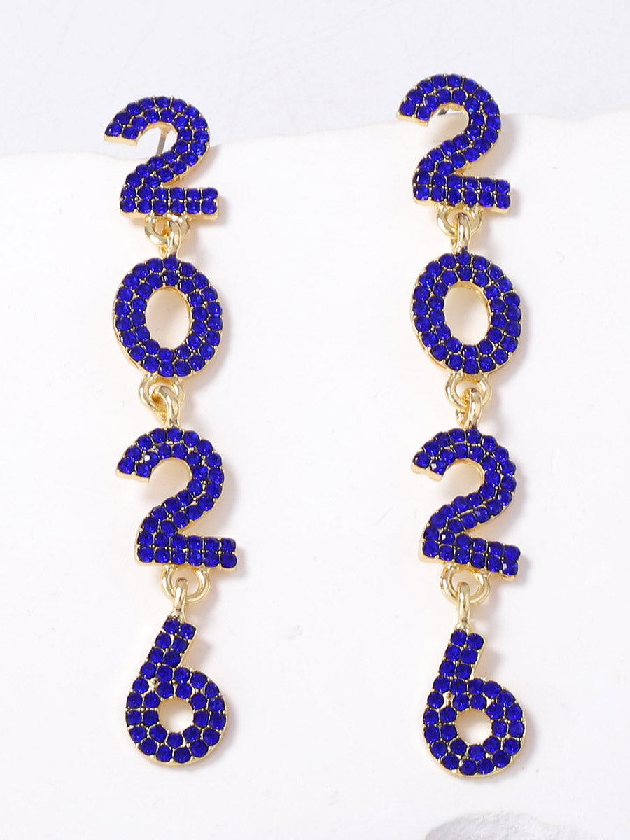 Figure Rhine Stones Shiny Earrings Accessories
