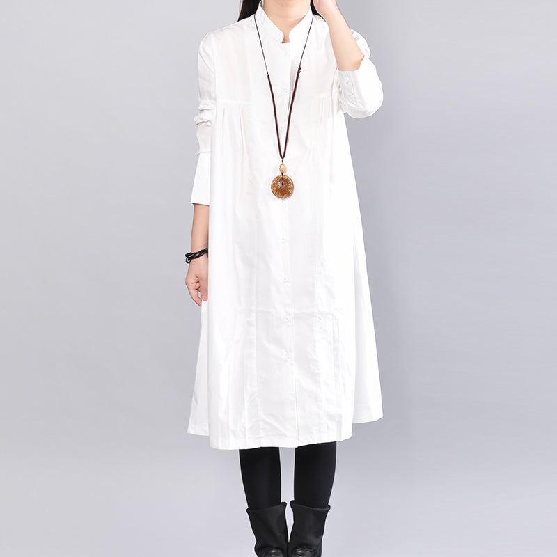 White Linen Shift Dress Holiday Dresses Fine Cinched Color Linen Cotton Dress