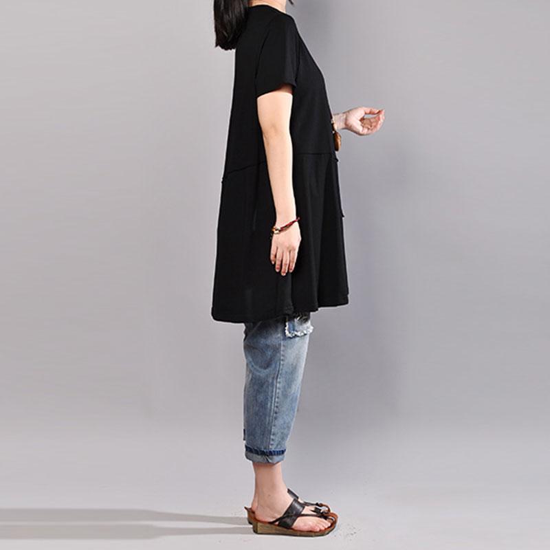 Fasion Summer T Shirtoversize Round Neck Short Sleeve Black T Shirt