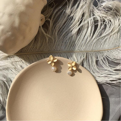 [sample ] Flower Pearl Earrings