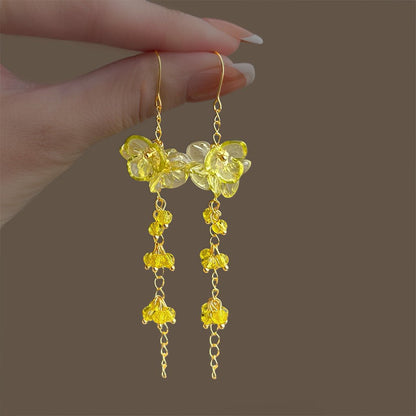 Golden Wisteria Drop Earrings