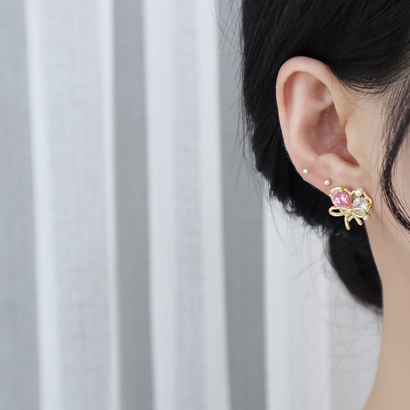 [sample ] Samantha Heart Stud Earrings