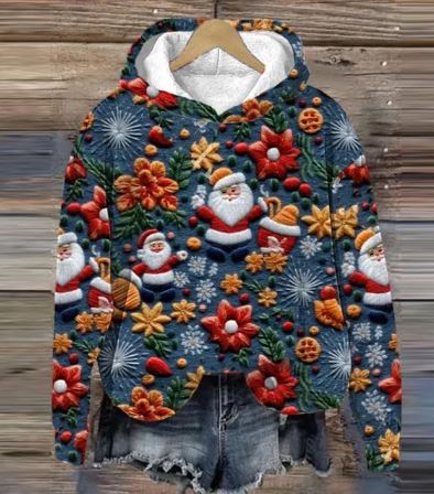 Santa Hoodie with Print