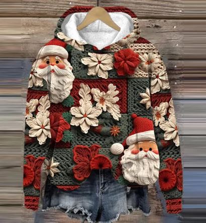 Santa Hoodie with Print