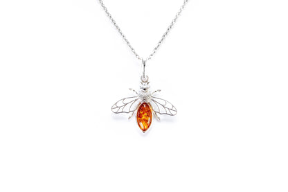 Amber Bee Necklace