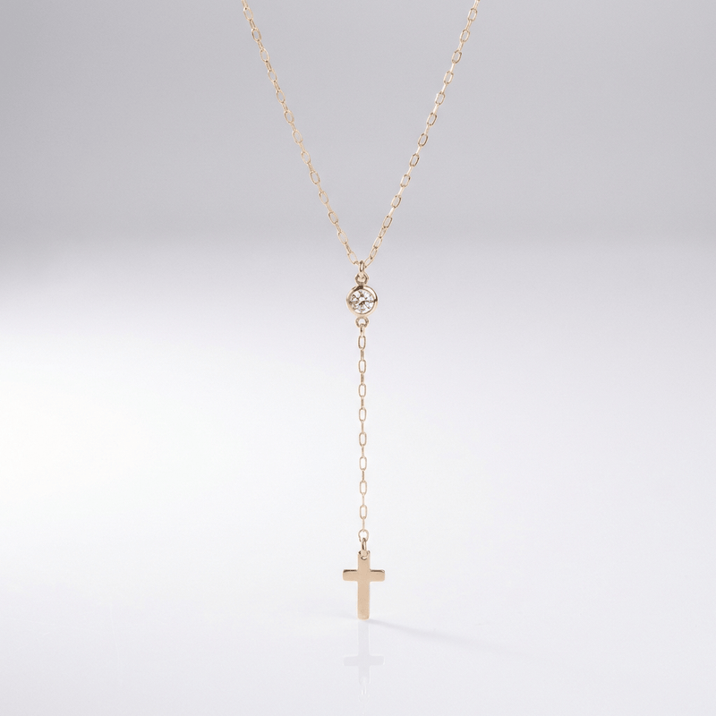 Jesus Small Cross Pendant Necklace