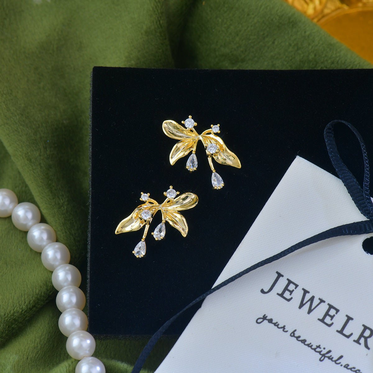 Iris Earrings in Gold
