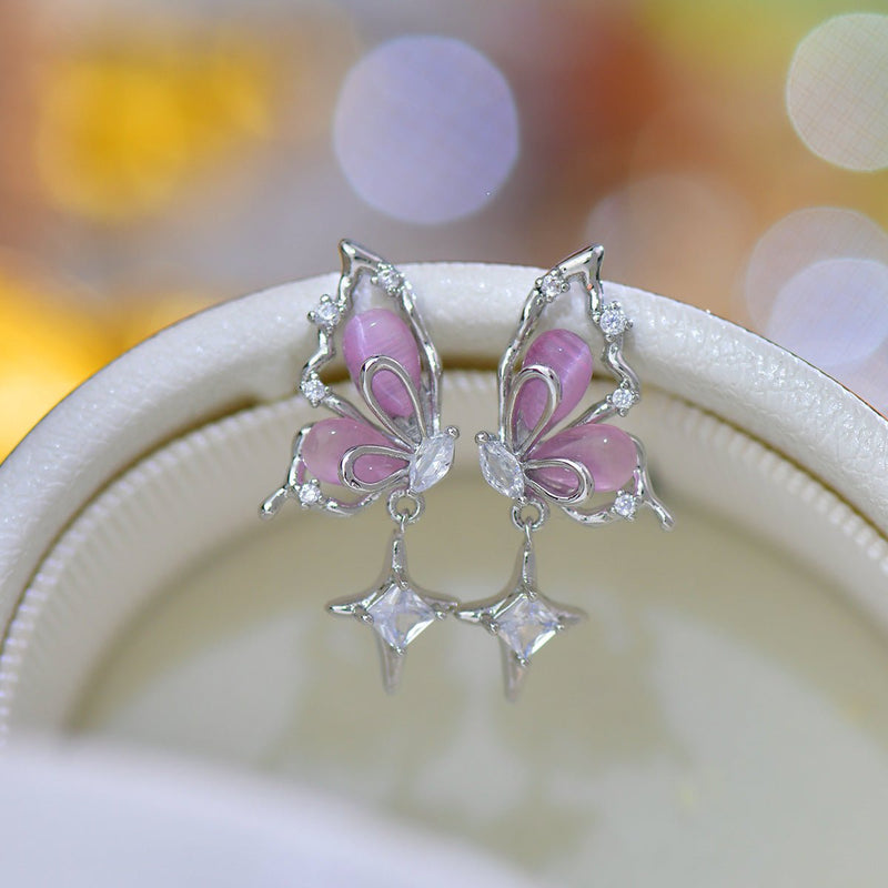 Lilac Butterfly Earrings