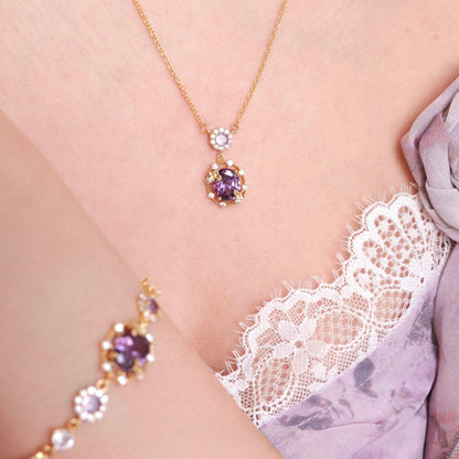 Lilac Butterfly Necklace