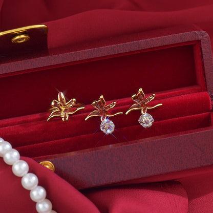 Lily of Burgundy Earrings