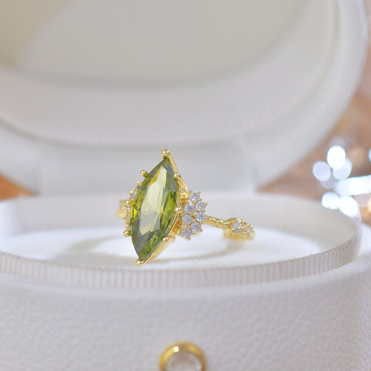 Marquise Peridot Ring