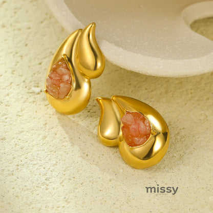 Clarice Natural Stone Dangle Earrings