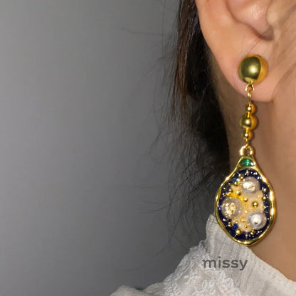 Dream Blue Chinoiserie Earrings