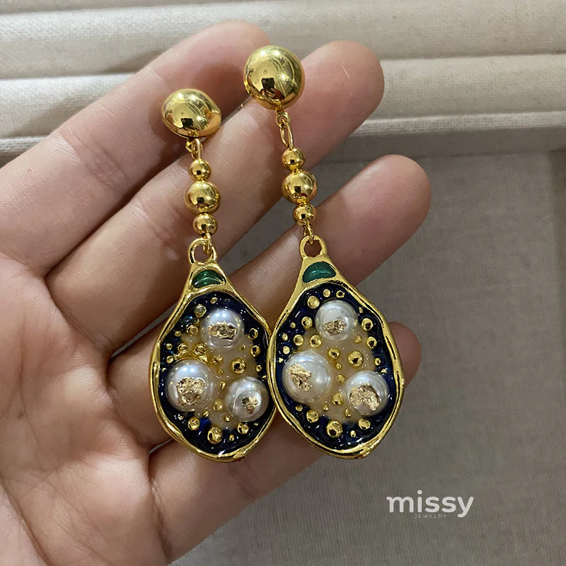Dream Blue Chinoiserie Earrings