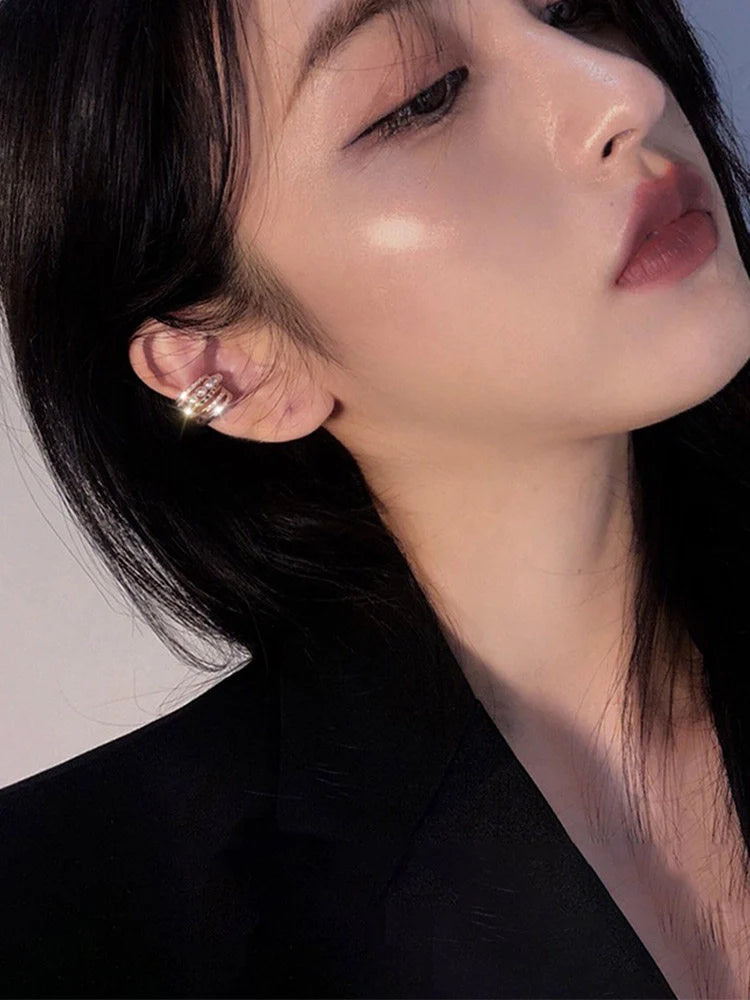 Multi-layer Pearl Zircon Ear Cuffs