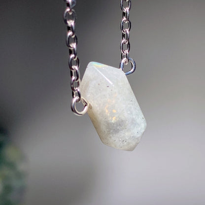 Mixed Crystal Double Terminated Point Necklace 2cm Healing