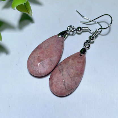 Mixed Crystal Faceted Spiritual Earrings 1 Inch Balance