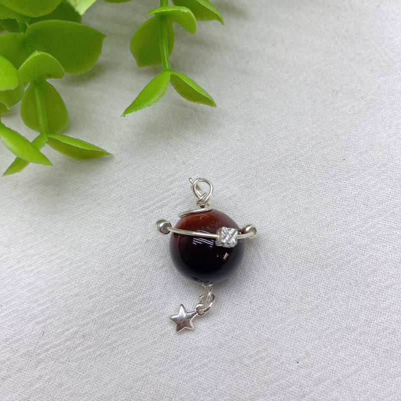Mixed Crystal Planet Pendant 1.2 Inch Healing Necklace