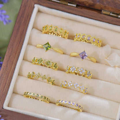 Moonlit Blossom Link Ring