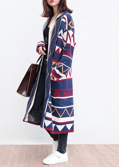 Multi Color Cotton Knit Cardigans Loose Long Sleeve Fit Sweater Coats